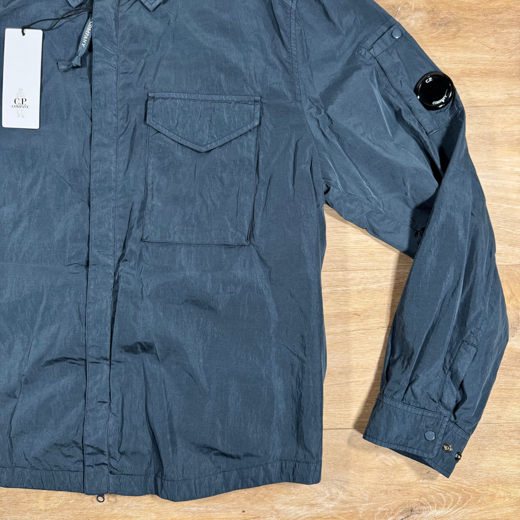 CP Company Chrome-R Lens Overshirt in India Ink Ironleague