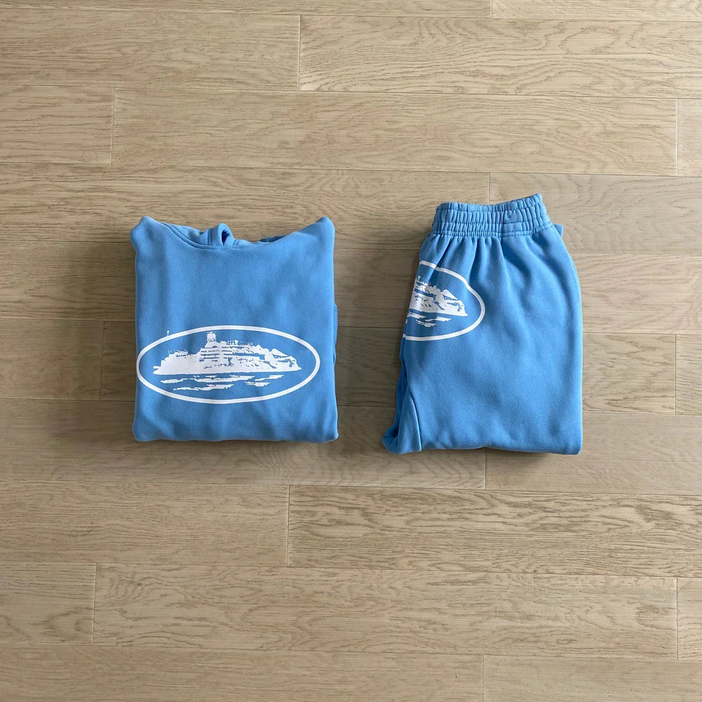 Corteiz Alcatraz Tracksuit - Baby Blue Ironleague