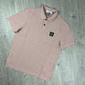 Stone Island Patch Polo Shirt - Rose Ironleague