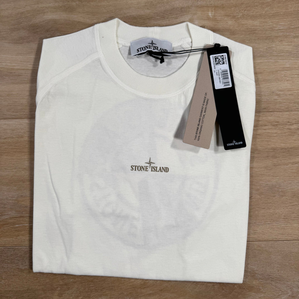 Stone Island Institutional One Print T-Shirt in Ivory Ironleague