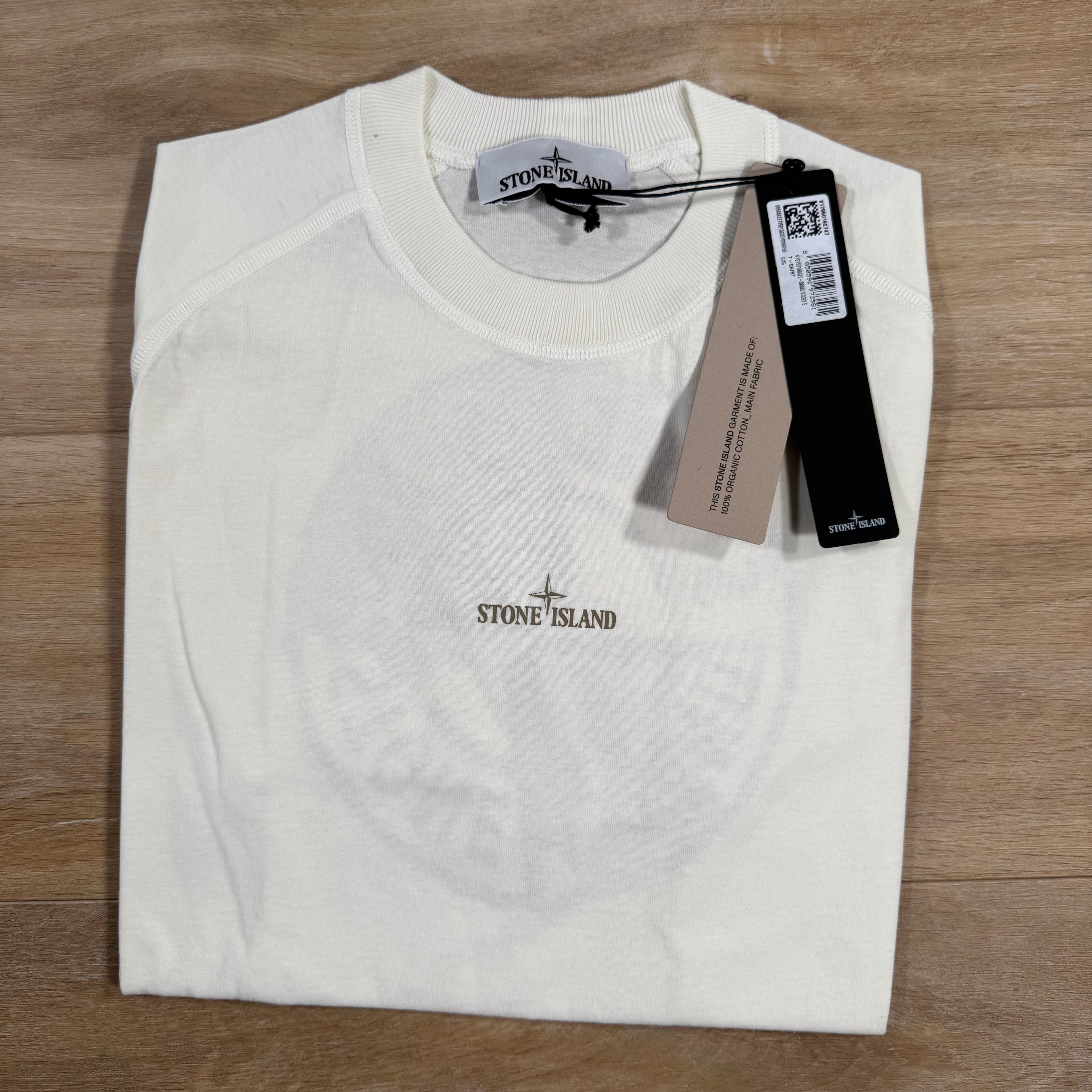 Stone Island Institutional One Print T-Shirt in Ivory Ironleague