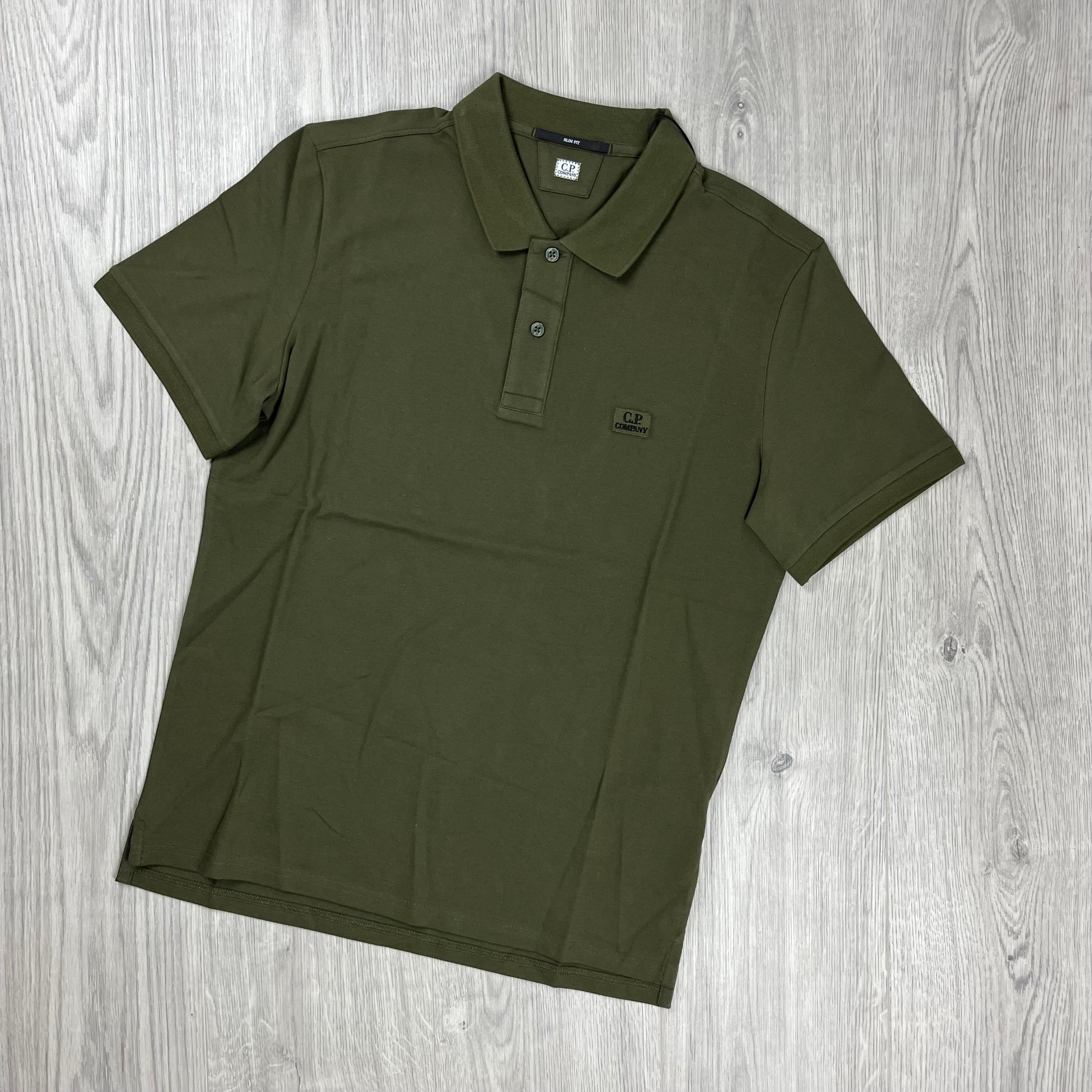 CP Company Piquet Polo Shirt - Ivy Green Ironleague