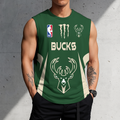 FINAL SALE - NEW CUSTOMIZED NBA11 MBU MILWAUKEE BUCKS MEN'S GYM SHIRT