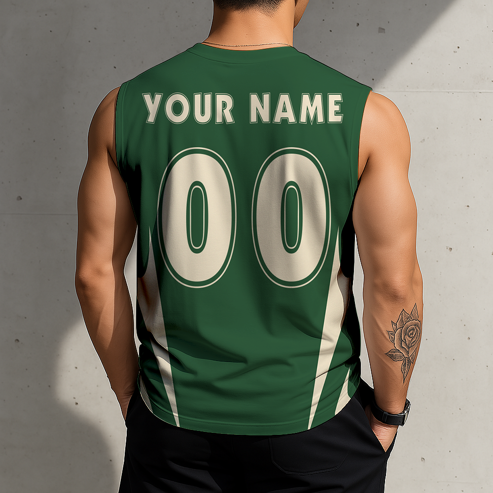 FINAL SALE - NEW CUSTOMIZED NBA11 MBU MILWAUKEE BUCKS MEN'S GYM SHIRT