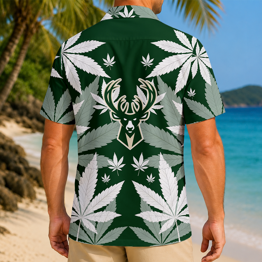 FINAL SALE - NEW CUSTOMIZED NBA11 MBU MILWAUKEE BUCKS UNISEX HAWAIIAN SHIRT