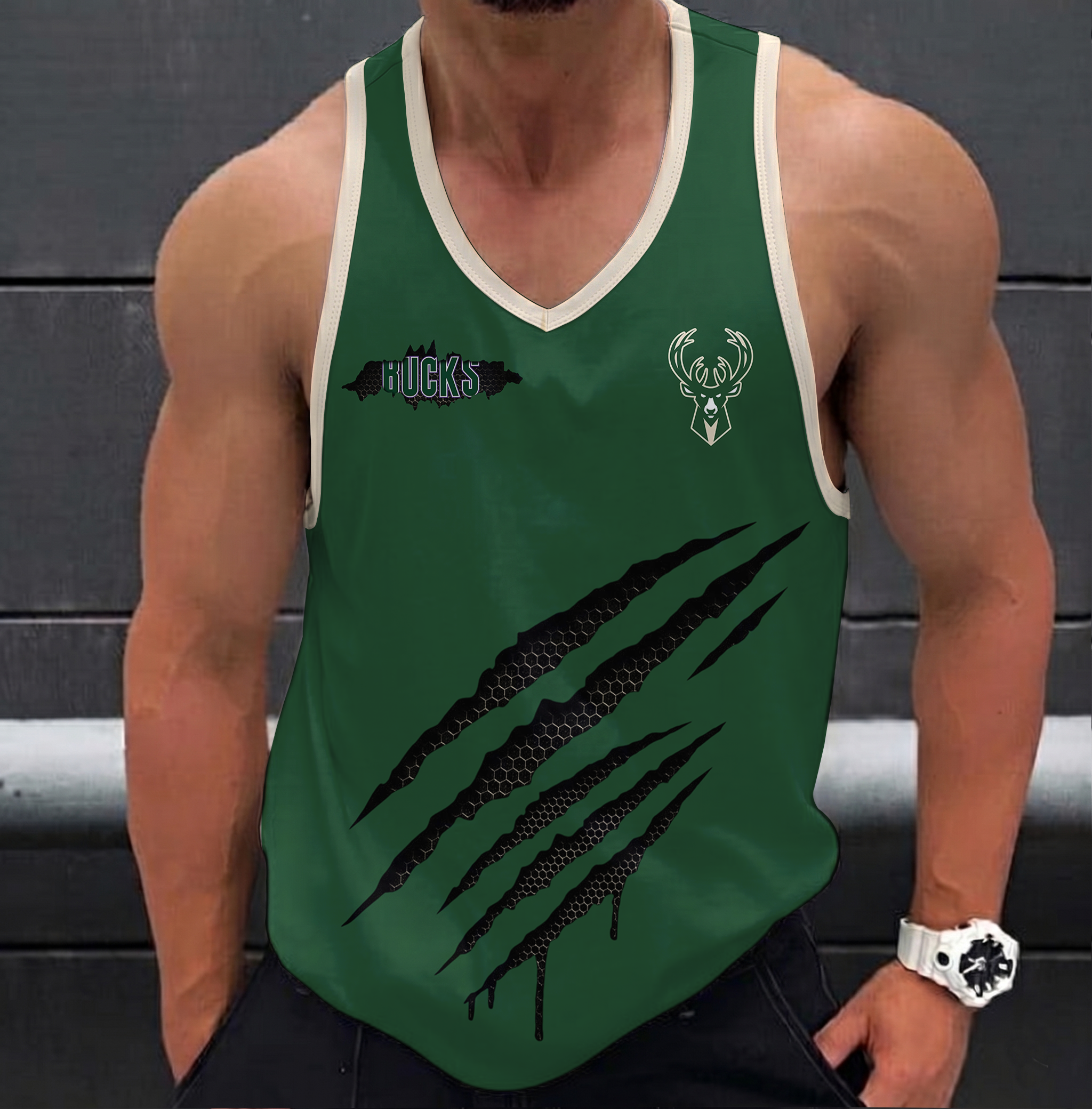 FINAL SALE - NEW CUSTOMIZED NBA11 MBU MILWAUKEE BUCKS UNISEX TANK TOP