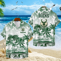 FINAL SALE - NEW CUSTOMIZED NBA11 MBU MILWAUKEE BUCKS UNISEX HAWAIIAN SHIRT