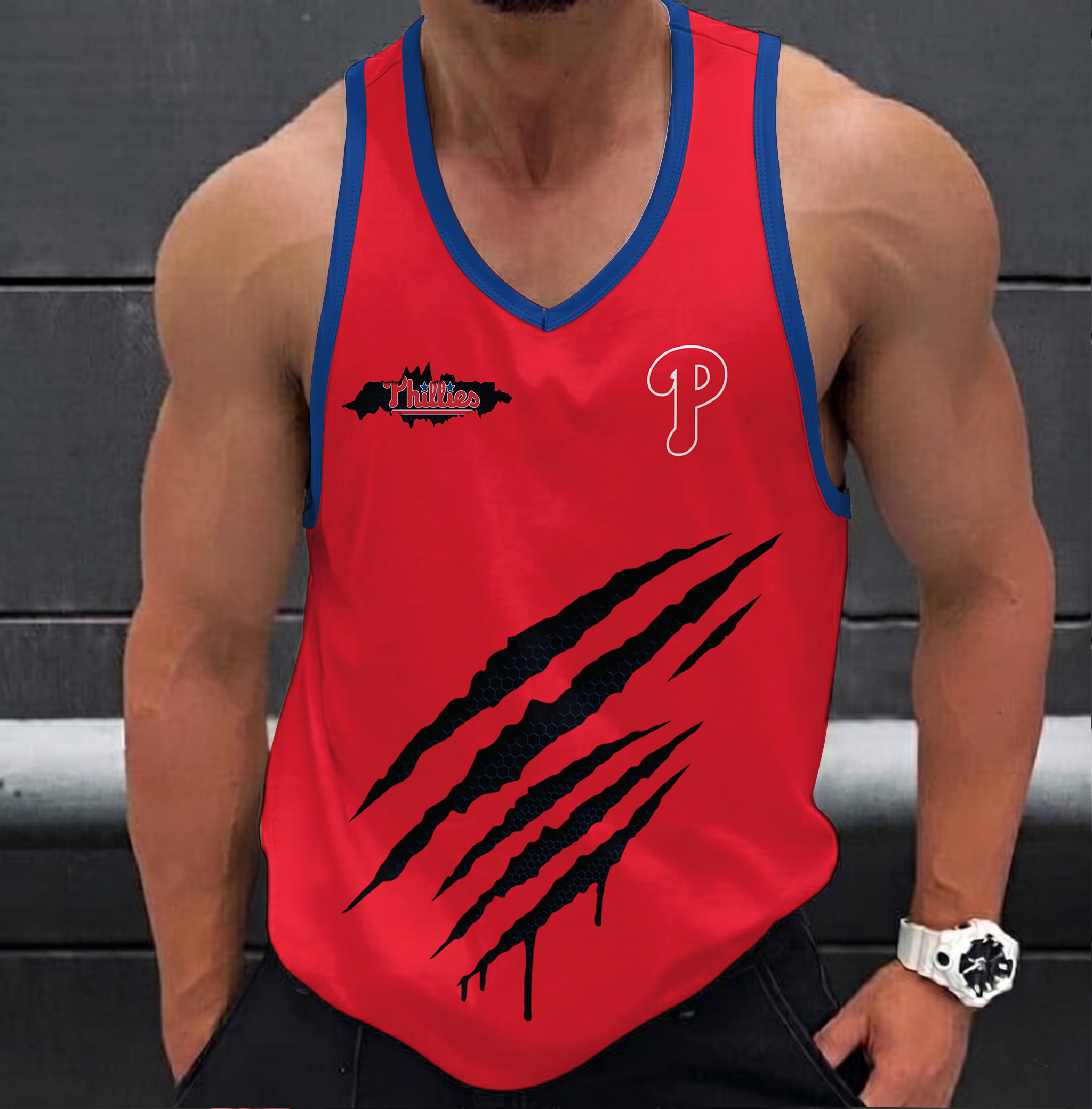 FINAL SALE - NEW CUSTOMIZED MLB11 PHILADELPHIA PHILLIES UNISEX TANK TOP