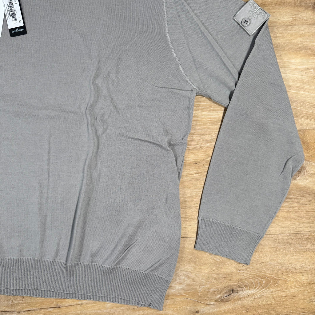 Stone Island Light Pure Wool Ghost Sweatshirt in Dust Grey Ironleague