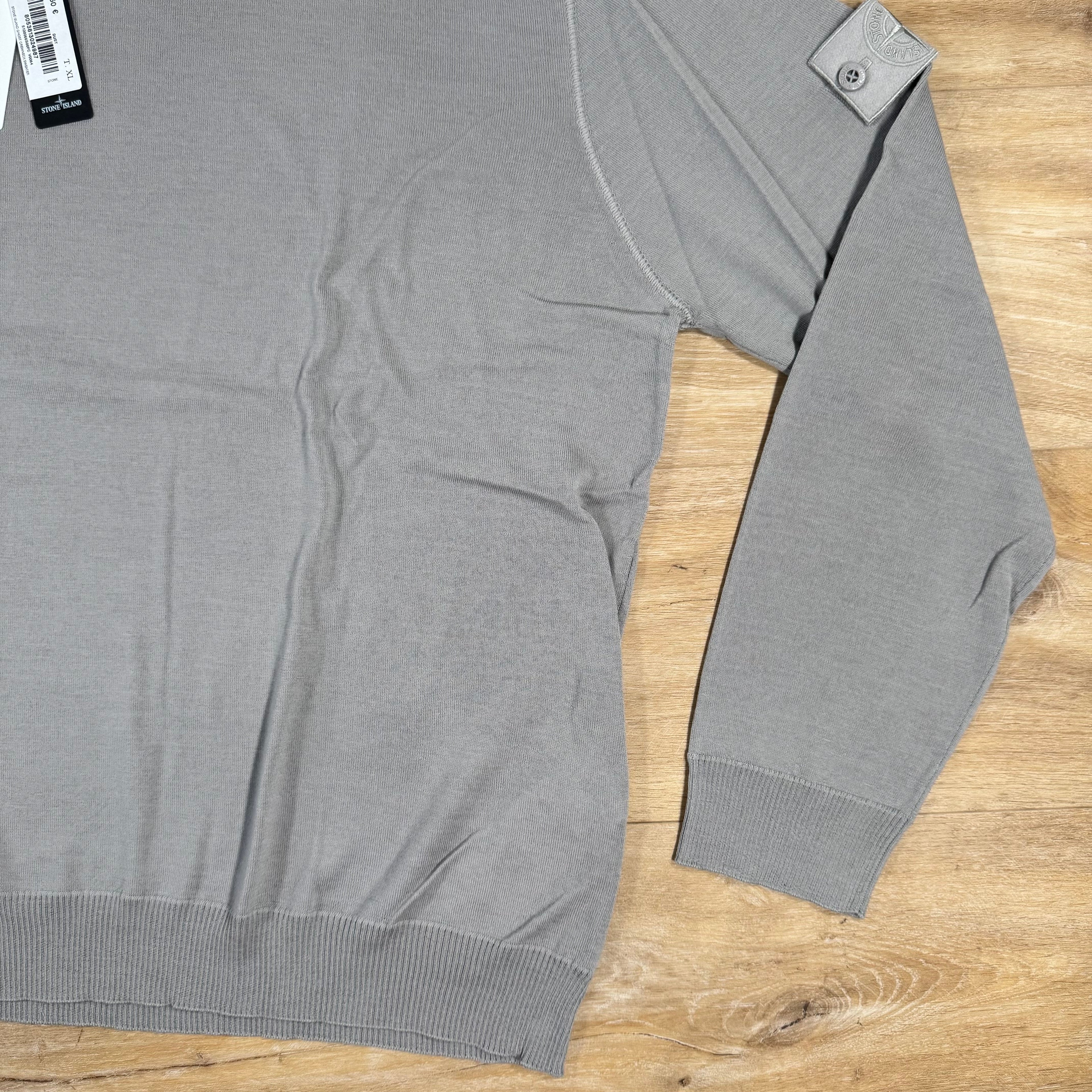 Stone Island Light Pure Wool Ghost Sweatshirt in Dust Grey Ironleague