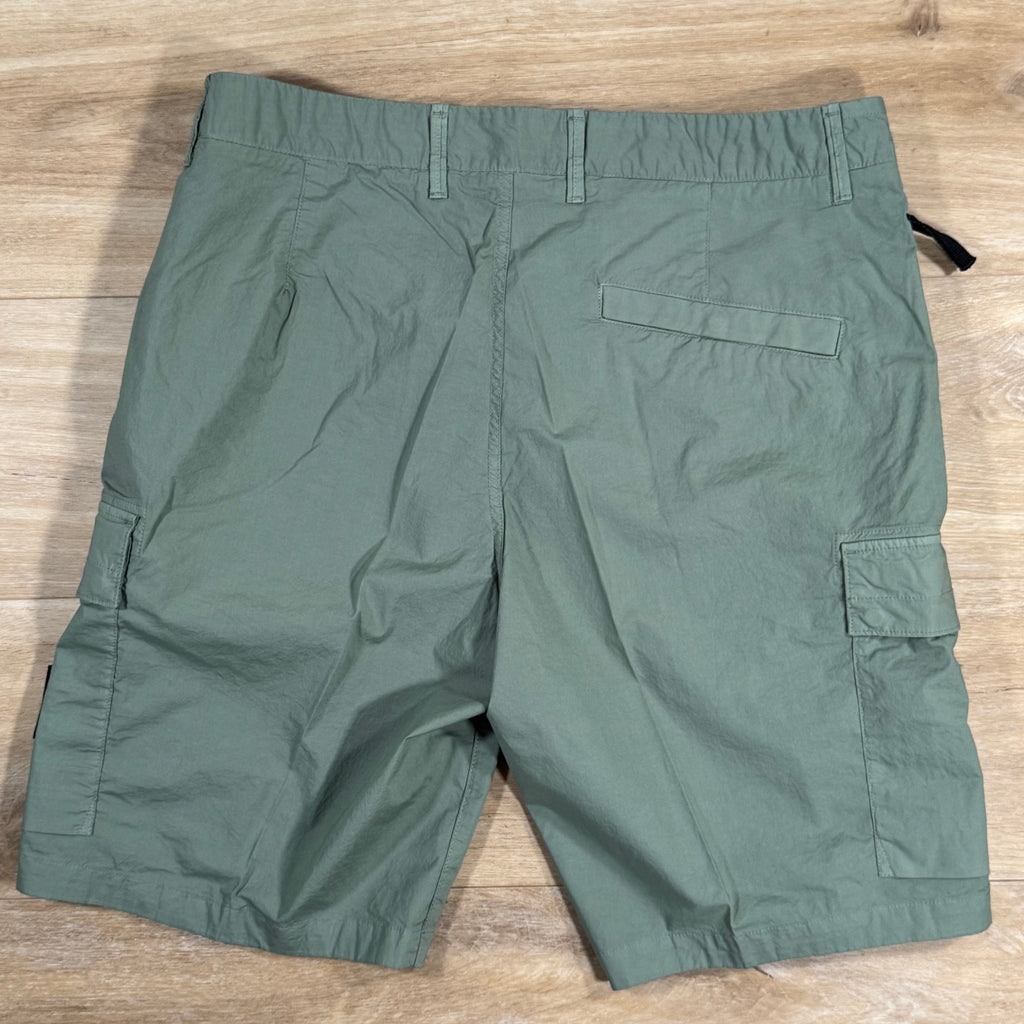 Stone Island Stretch Tela Cargo Bermuda Shorts in Sage Green Ironleague