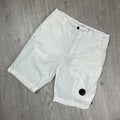 CP Company Cargo Shorts - White Ironleague