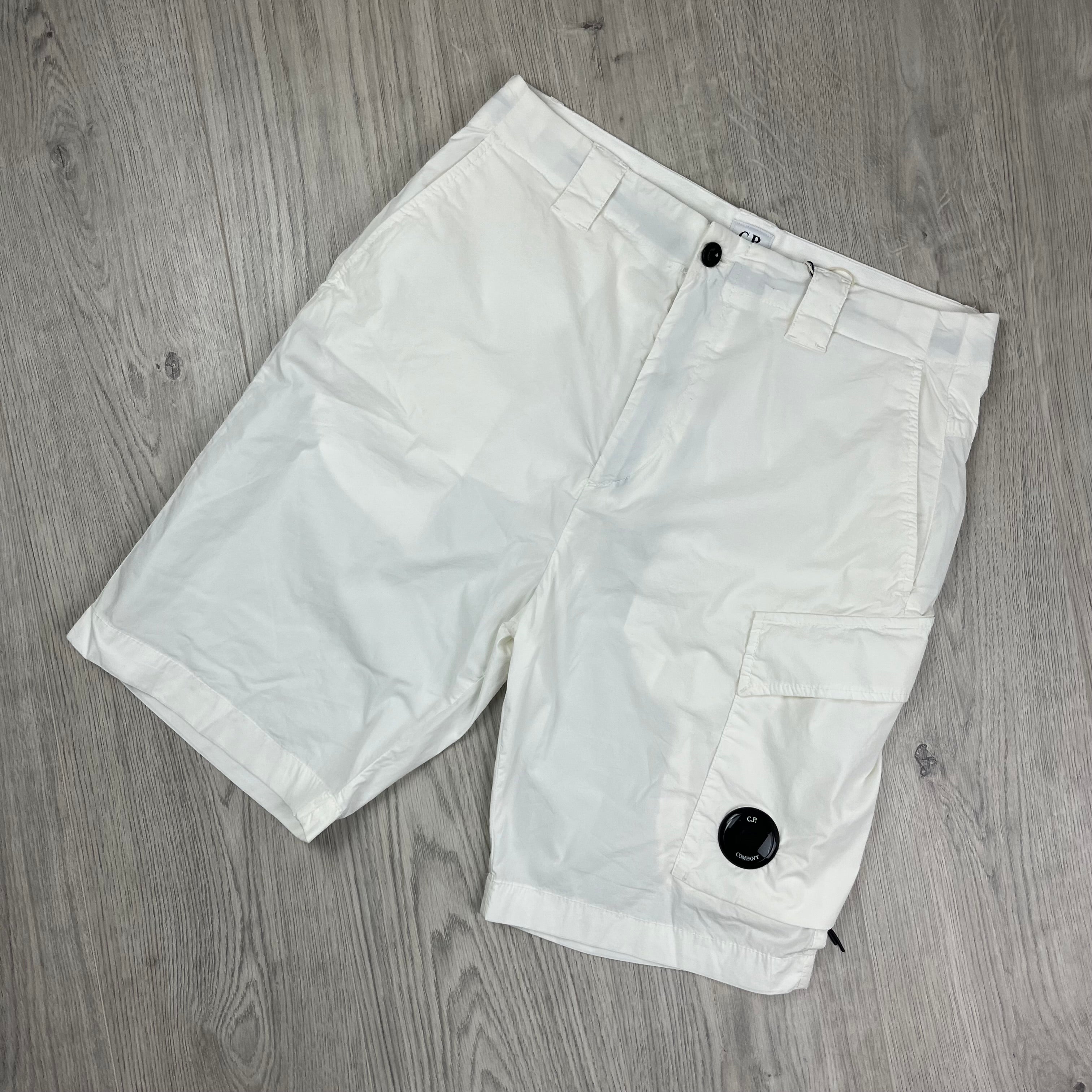 CP Company Cargo Shorts - White Ironleague