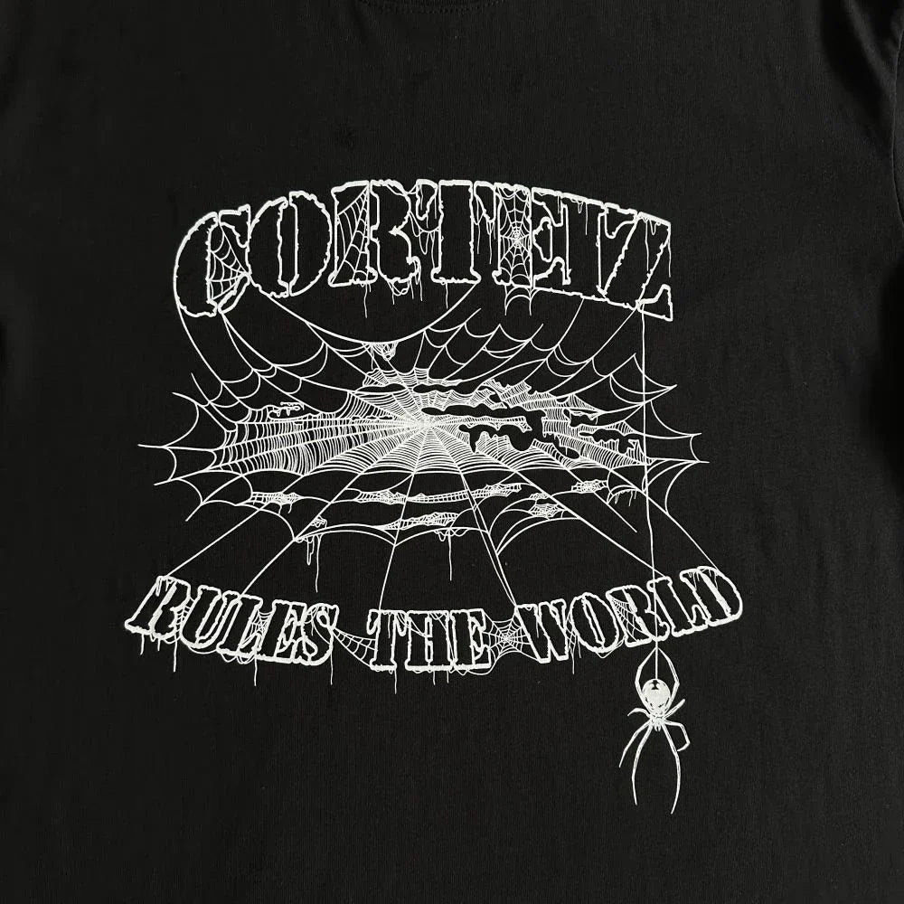 Corteiz Spider Webb T-Shirt - Black Ironleague