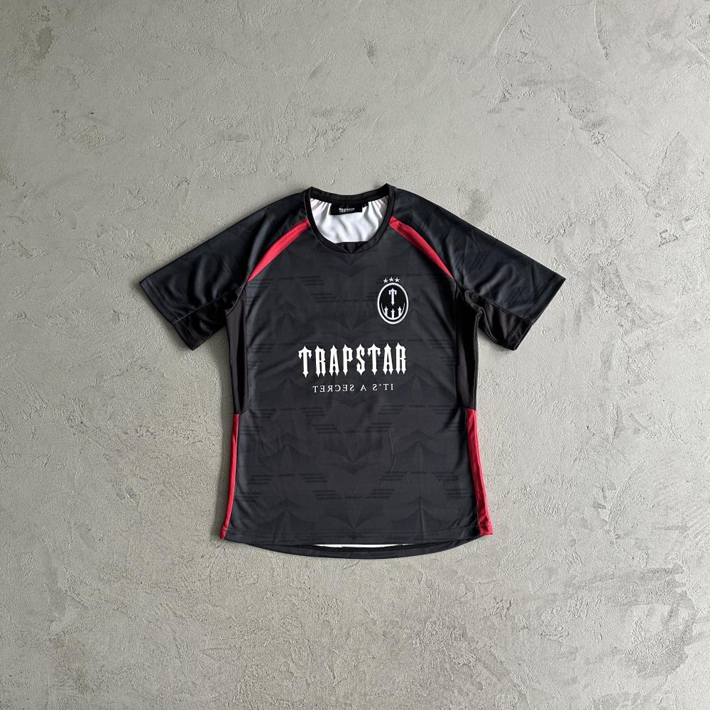 Trapstar Football T-Shirt - Black/Red Ironleague