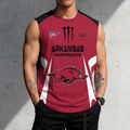 3D PRINT TEE NCAA FBS12 AKR AK RAZORBACKS MEN'S GYM SHIRT