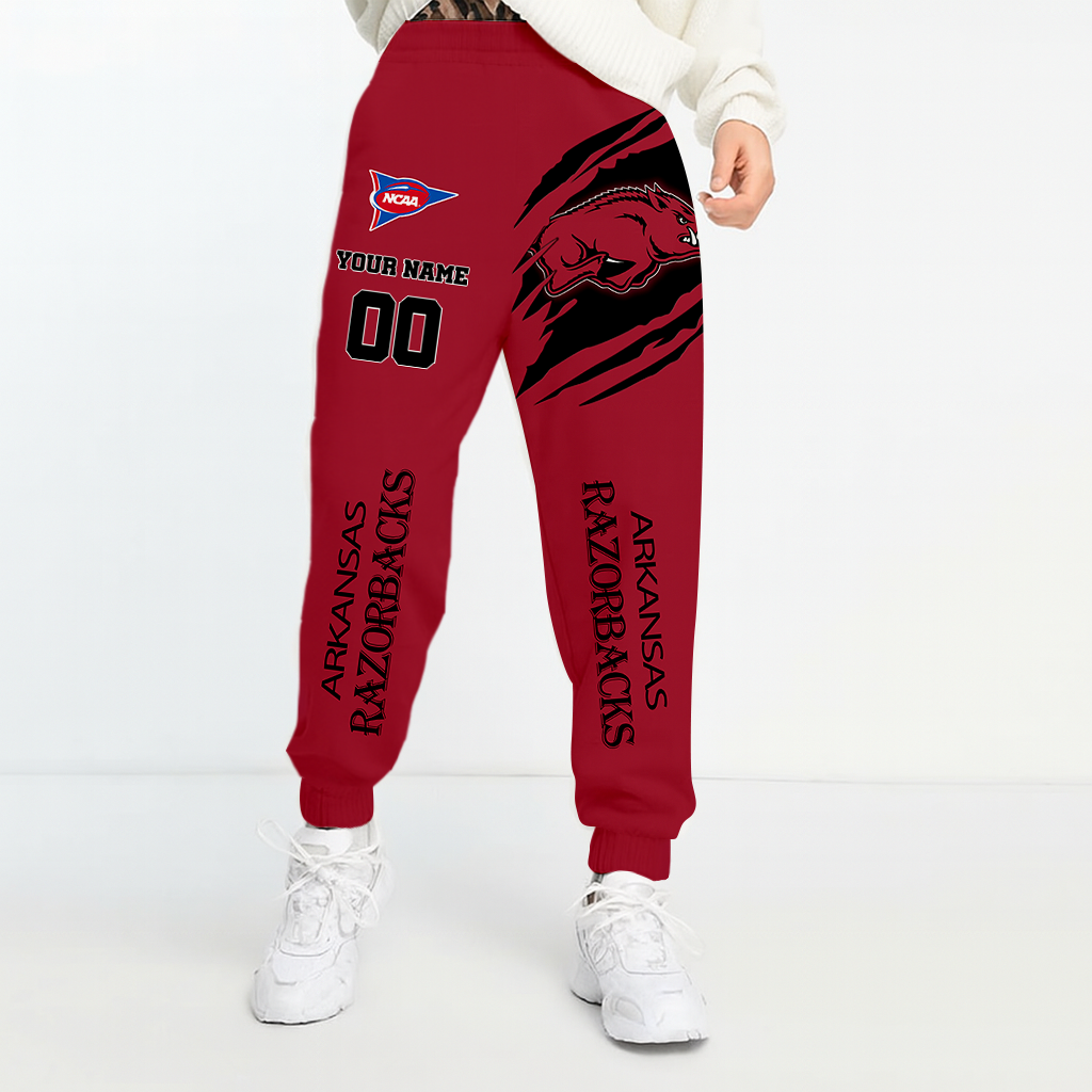 LIMITED DROP NCAA FBS12 AKR AK RAZORBACKS UNISEX LONG PANTS