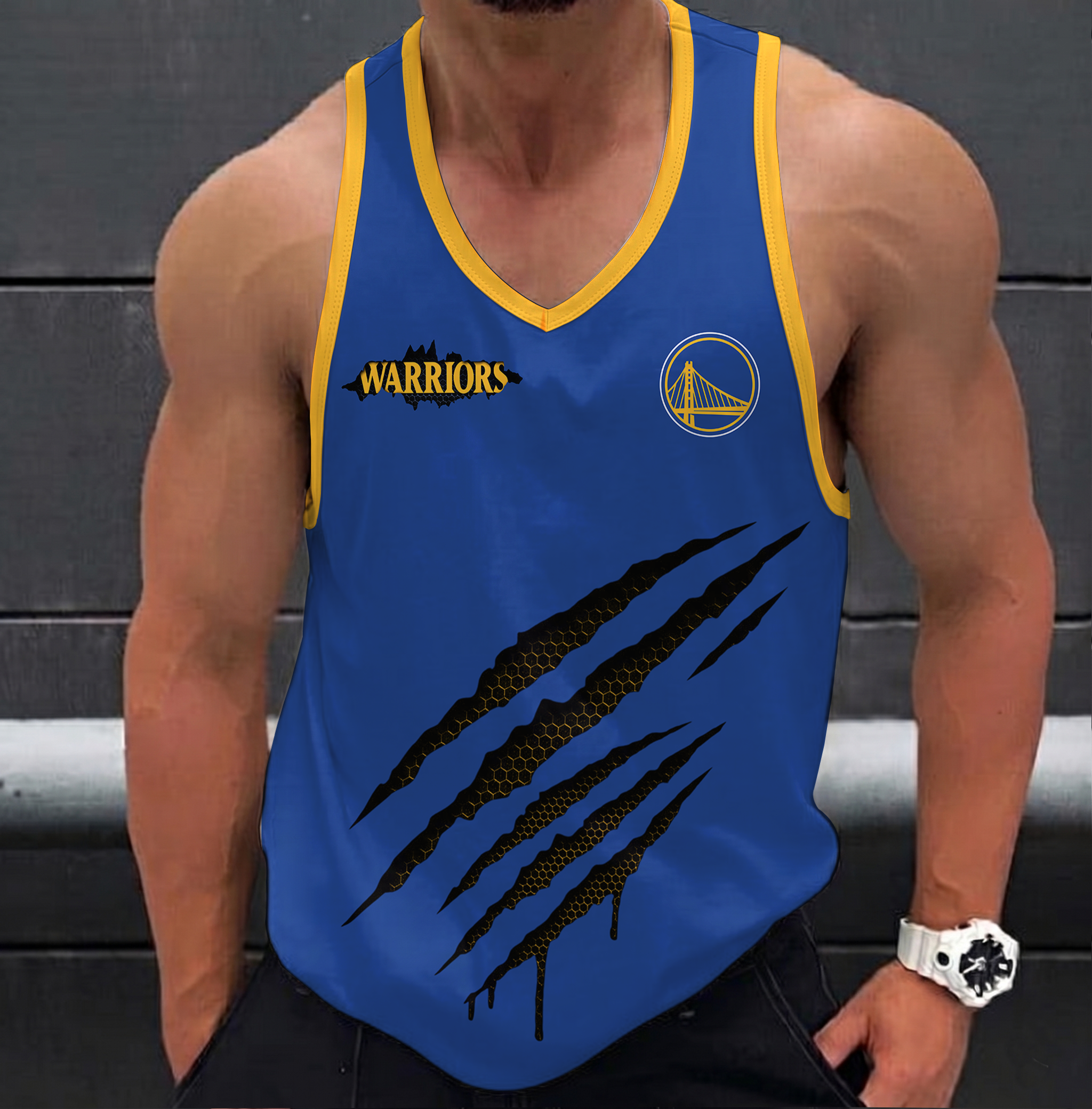 FINAL SALE - NEW CUSTOMIZED NBA12 GSW GOLDEN STATE WARRIORS UNISEX TANK TOP