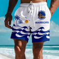 FINAL SALE - NEW CUSTOMIZED NBA12 GSW GOLDEN STATE WARRIORS SHORT PANTS