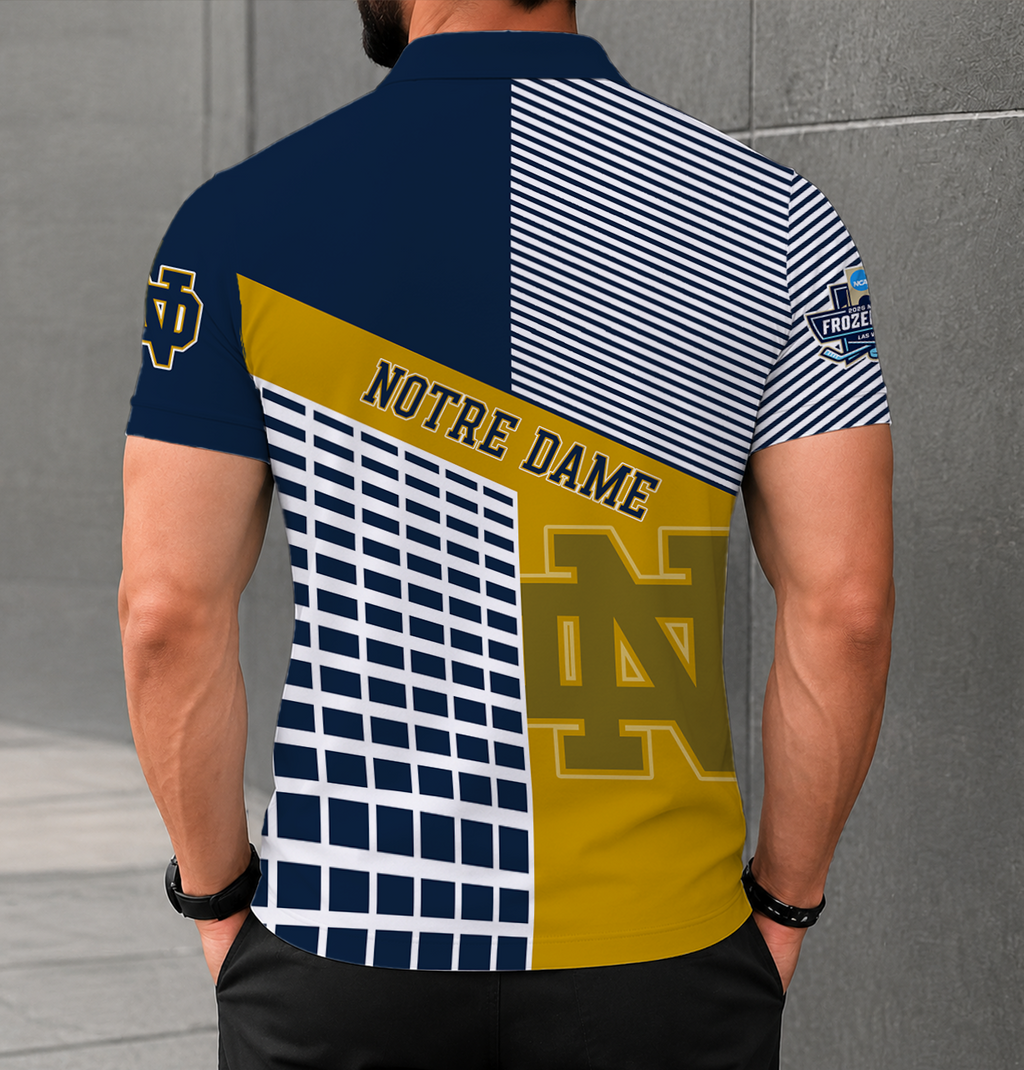LIMITED EDITION - NEW CUSTOMIZED NCAA MFF12 NFI NOTRE DAME FIGHTING IRISH POLO SHIRT