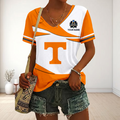 VIRAL EDITON - NEW CUSTOMIZED CWS NCAA12 TNV TN VOLUNTEERS V-NECK FEMALE SHIRT