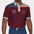 LIMITED EDITION - NEW CUSTOMIZED NFL12 WTC WASHINGTON COMMANDERS POLO SHIRT