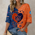 LIMITED DROP NCAA FBS13 ABT AB TIGERS WOMEN'S HEART V-NECK LONG SLEEVE SHIRT