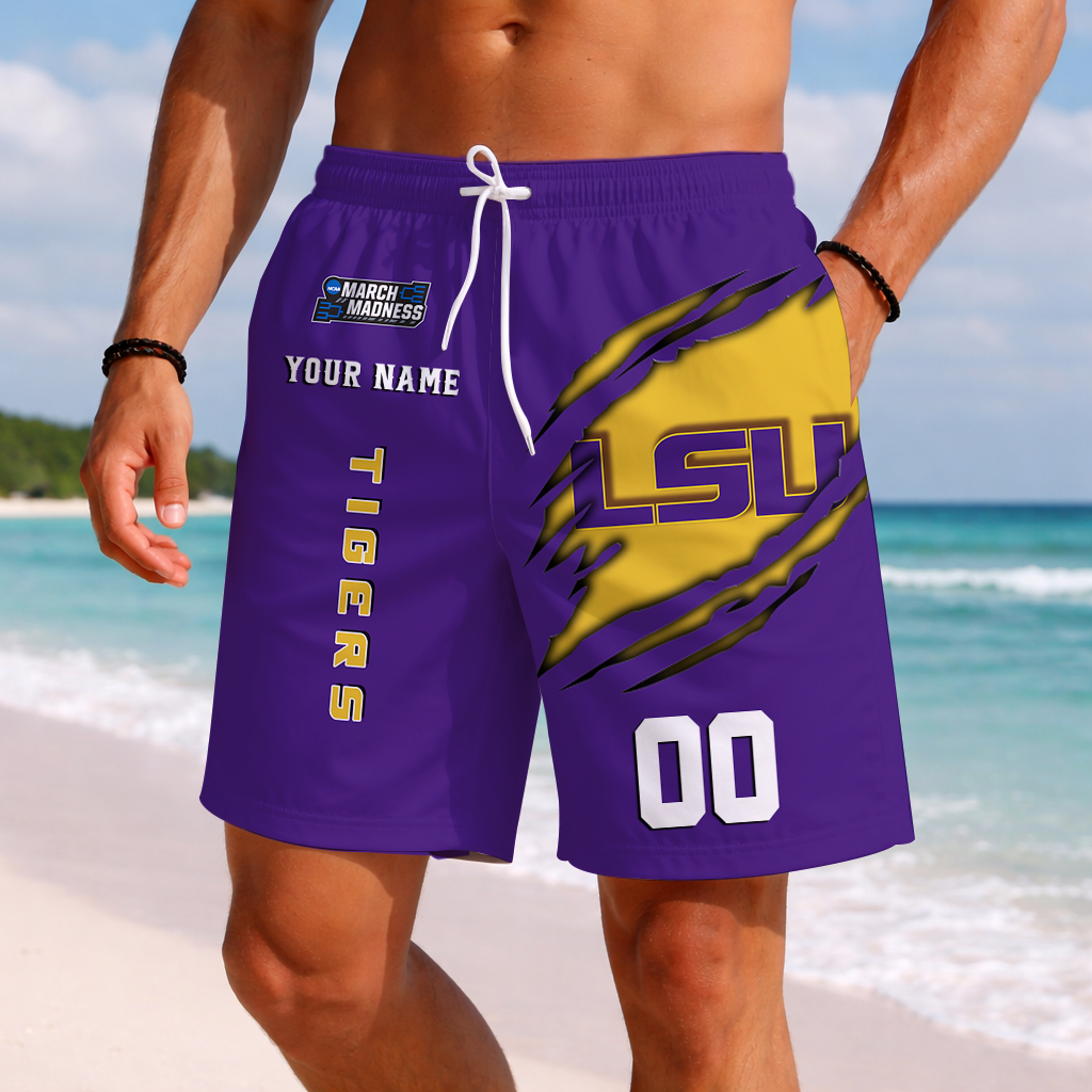 LIMITED DROP NCAA MAM13 LST LSU TIGERS SHORT PANTS
