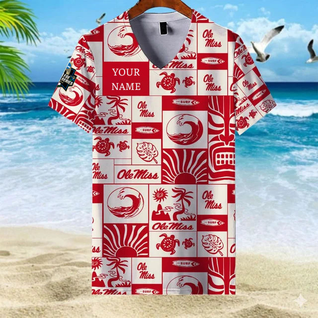 LIMITED EDITION - NEW CUSTOMIZED NCAA CWS13 OMR OM REBELS V-NECK FEMALE SHIRT