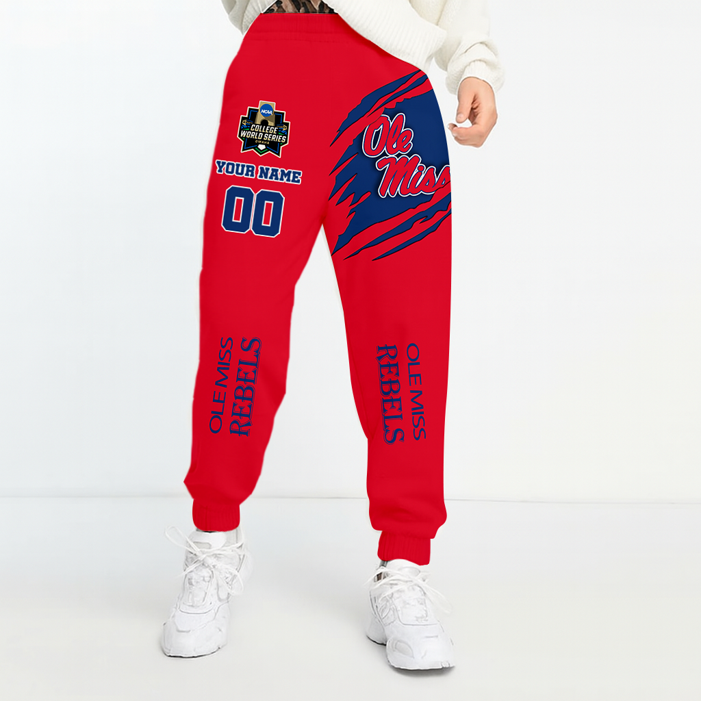 LIMITED DROP NCAA CWS13 OMR OM REBELS UNISEX LONG PANTS