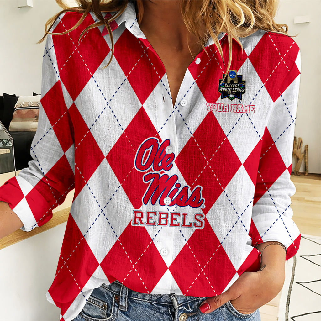 LIMITED DROP NCAA CWS13 OMR OM REBELS WOMEN CASUAL SHIRT FOR FAN