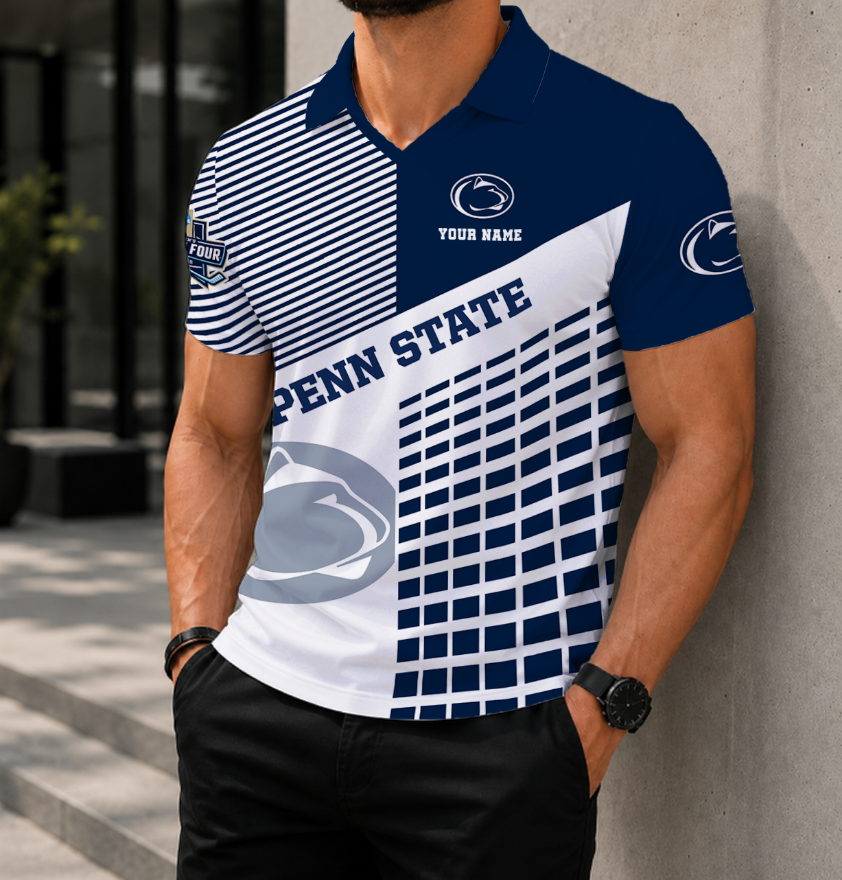 LIMITED EDITION - NEW CUSTOMIZED NCAA MFF13 PNL PENN STATE NITTANY LIONS POLO SHIRT