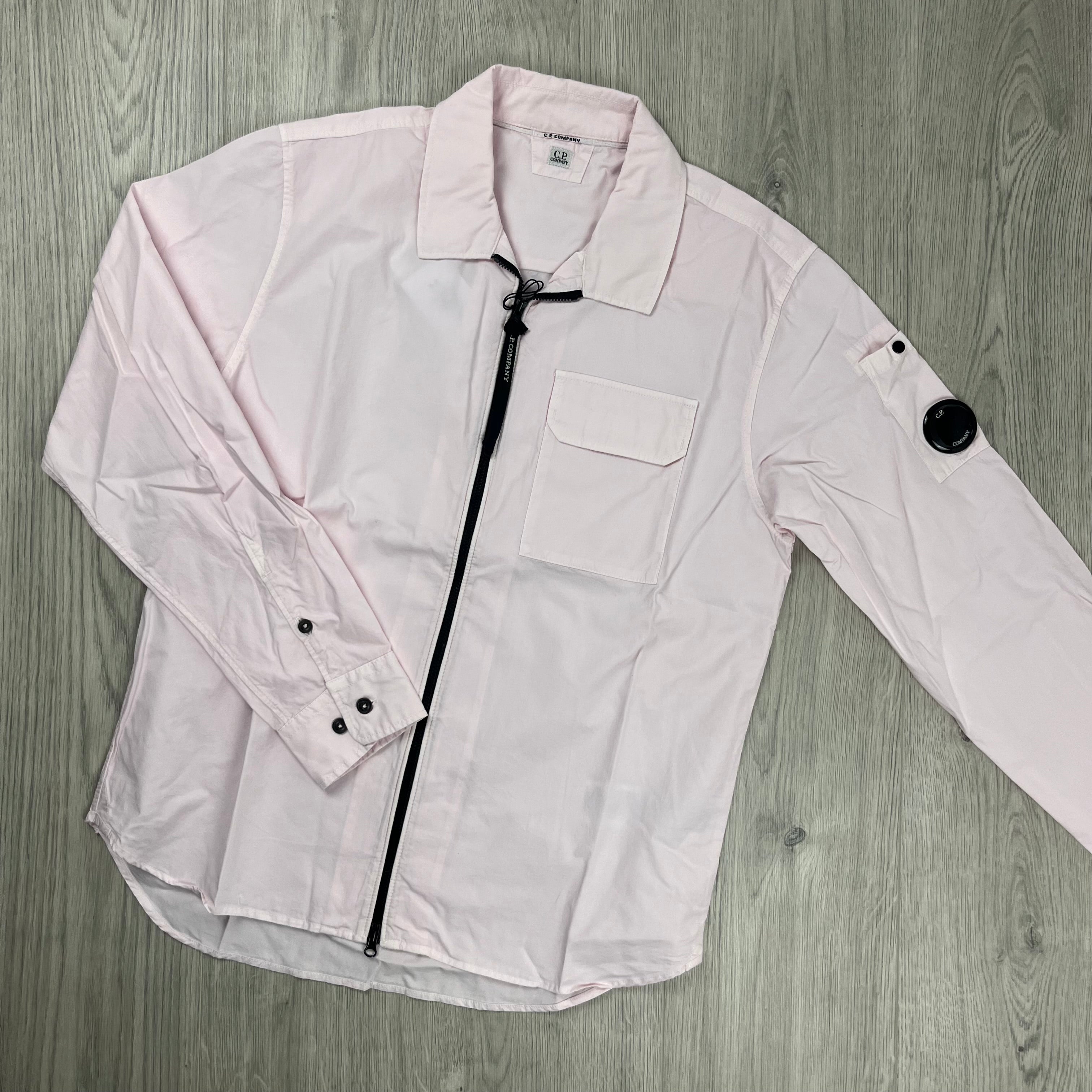 CP Company Zip Overshirt - Pink Ironleague