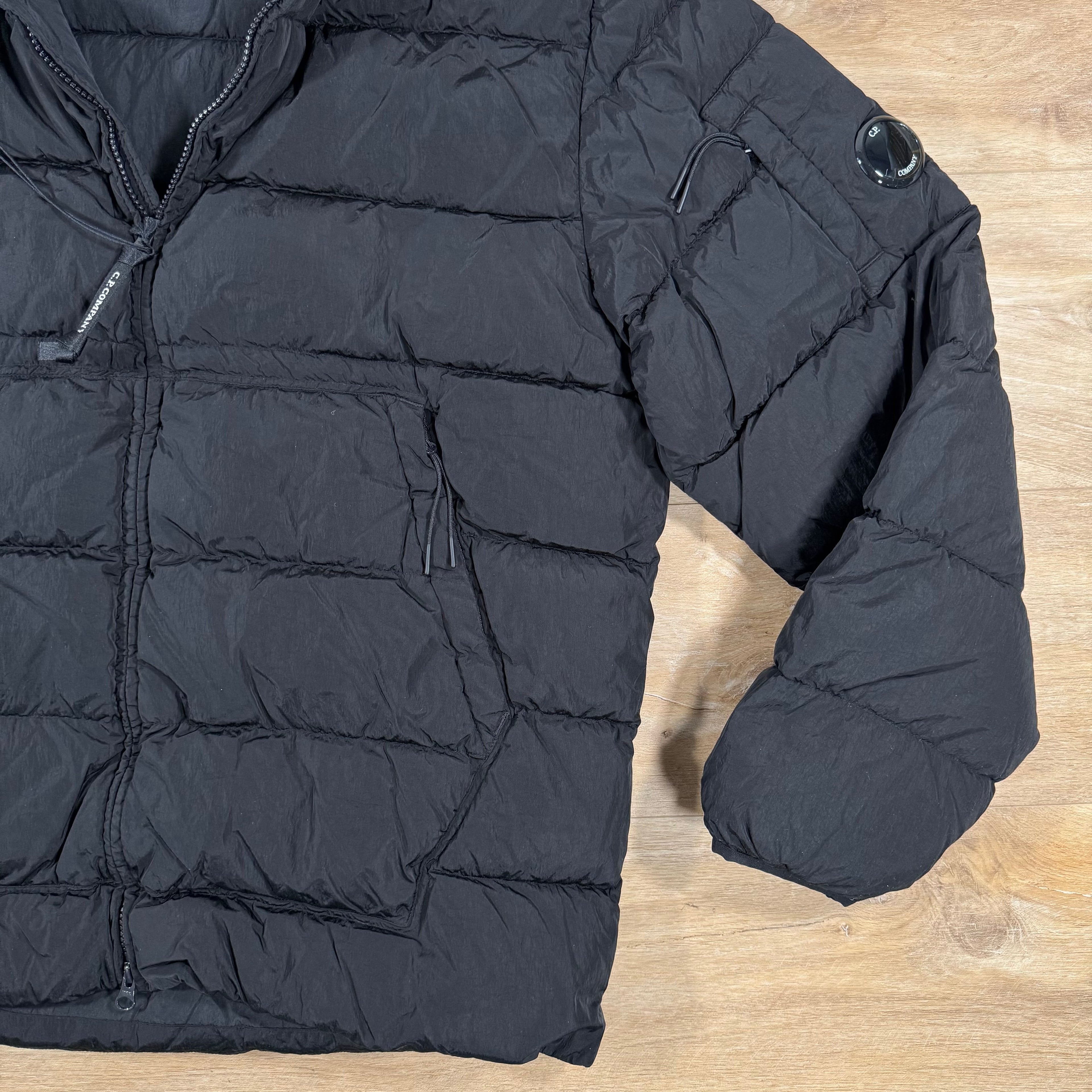 CP Company Chrome-R Down Lens Jacket in Black Ironleague