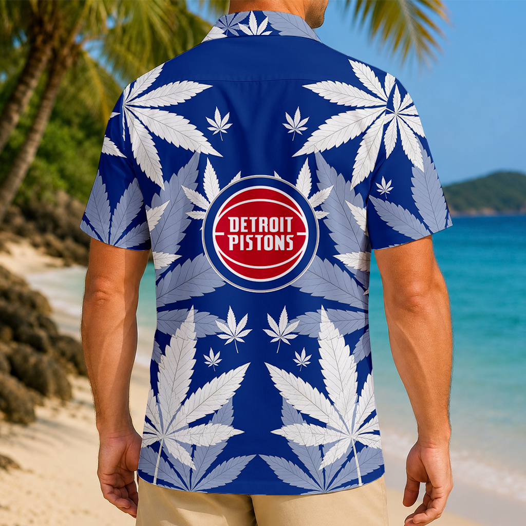 FINAL SALE - NEW CUSTOMIZED NBA14 DPI DETROIT PISTONS UNISEX HAWAIIAN SHIRT