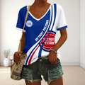 FINAL SALE - NEW CUSTOMIZED NBA14 DPI DETROIT PISTONS V-NECK FEMALE SHIRT