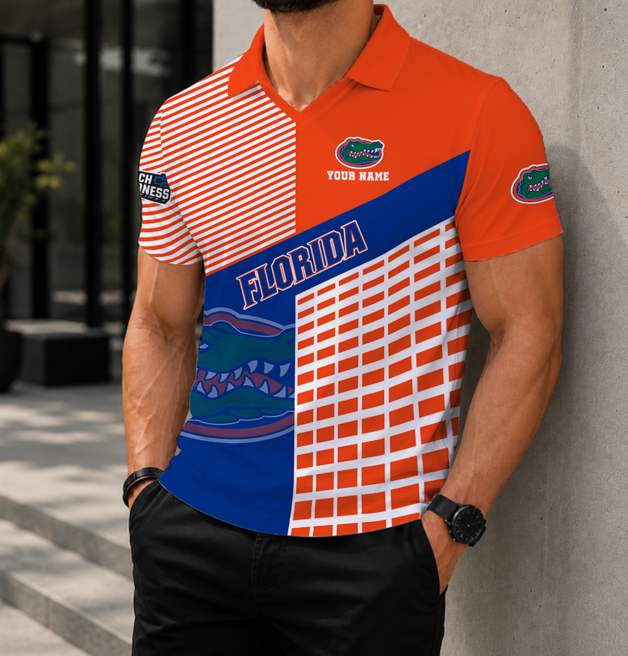 VIRAL EDITION - NEW CUSTOMIZED NCAA MAM14 FLG FLORIDA GATORS POLO SHIRT