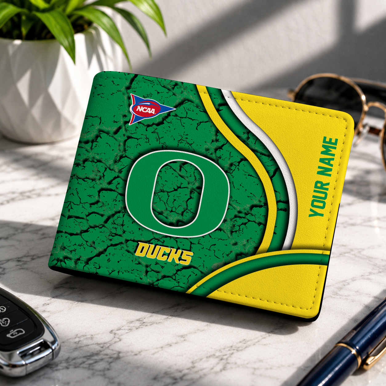 MEGA SALE NCAA FBS14 OGD OREGON DUCKS LEATHER WALLET