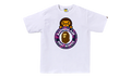 BAPE Camo Color Milo on Busy Works SS Tee White/Purple Camo 0ZXTEMX00710Q WHS