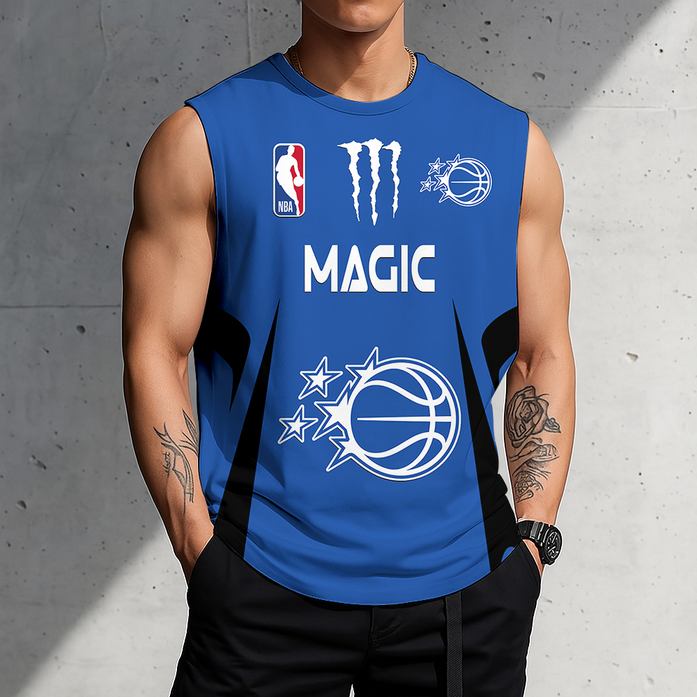 FINAL SALE - NEW CUSTOMIZED NBA15 OMA ORLANDO MAGIC MEN'S GYM SHIRT
