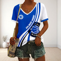 FINAL SALE - NEW CUSTOMIZED NBA15 OMA ORLANDO MAGIC V-NECK FEMALE SHIRT