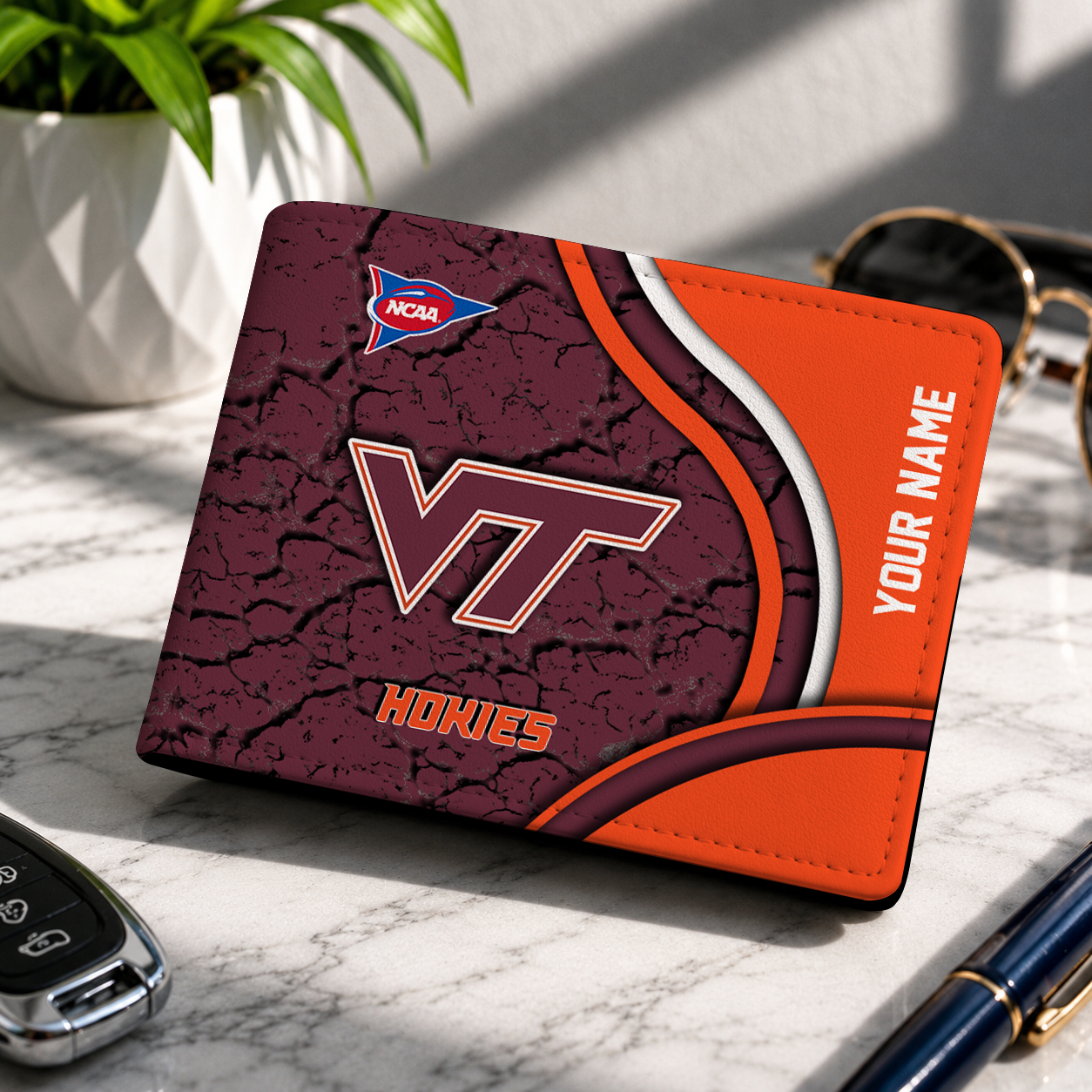 MEGA SALE NCAA FBS15 VTH VIRGINIA TECH HOKIES LEATHER WALLET