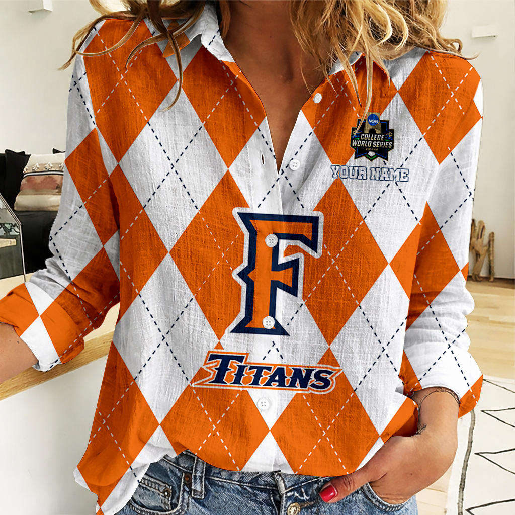 LIMITED DROP NCAA CWS16 CFT CS FULLERTON TITANS WOMEN CASUAL SHIRT FOR FAN