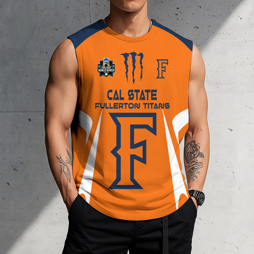 3D PRINT TEE NCAA CWS16 CFT CS FULLERTON TITANS MEN'S GYM SHIRT
