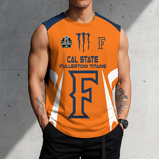 3D PRINT TEE NCAA CWS16 CFT CS FULLERTON TITANS MEN'S GYM SHIRT