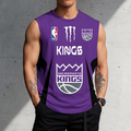 FINAL SALE - NEW CUSTOMIZED NBA16 SKI SACRAMENTO KINGS MEN'S GYM SHIRT