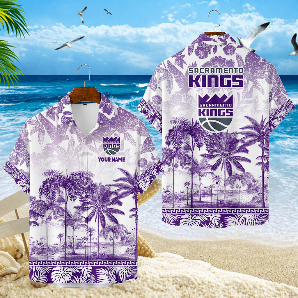 FINAL SALE - NEW CUSTOMIZED NBA16 SKI SACRAMENTO KINGS UNISEX HAWAIIAN SHIRT