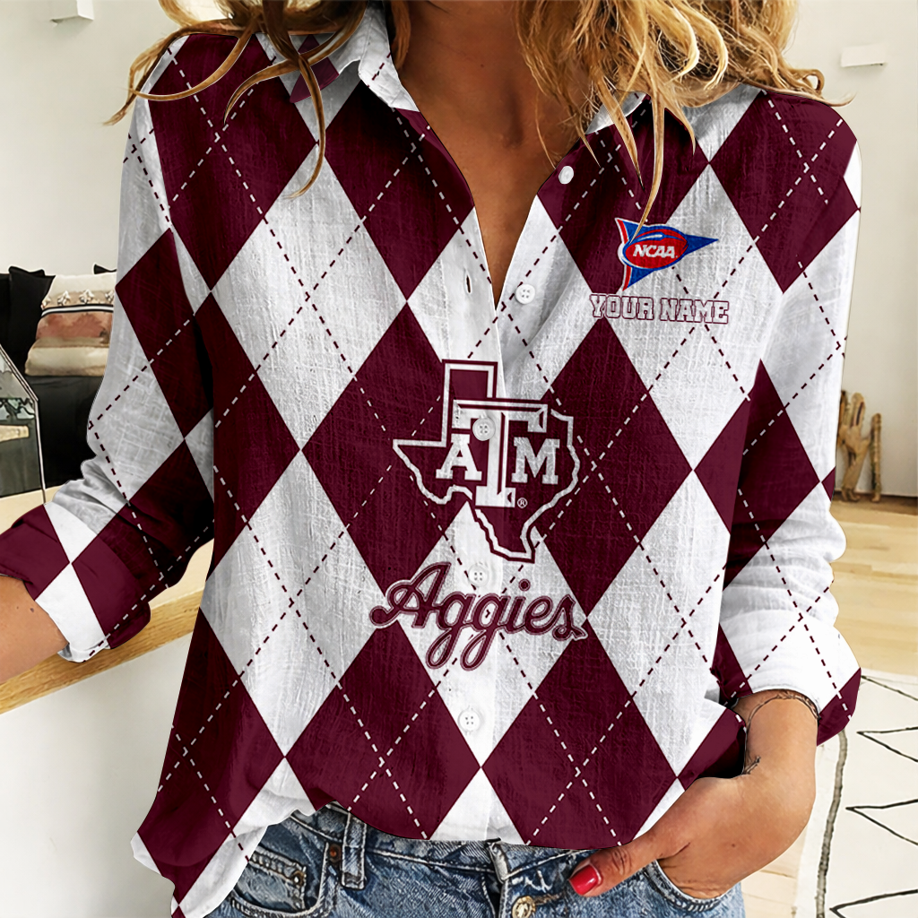 LIMITED DROP NCAA FBS16 TAA TX A&M AGGIES WOMEN CASUAL SHIRT FOR FAN