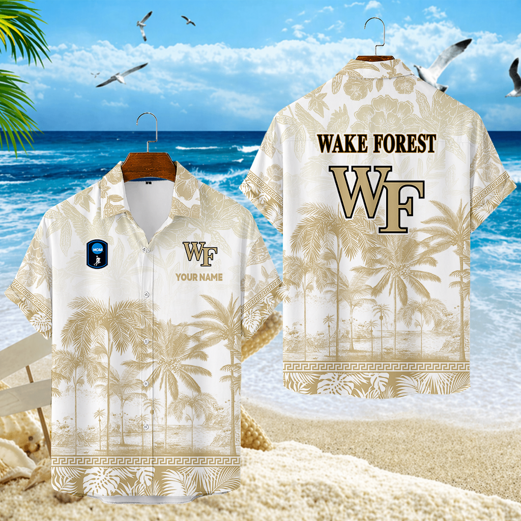 LIMITED EDITION - NEW CUSTOMIZED CFH16 WFD WAKE FOREST DEMON DEACONS UNISEX HAWAIIAN SHIRT
