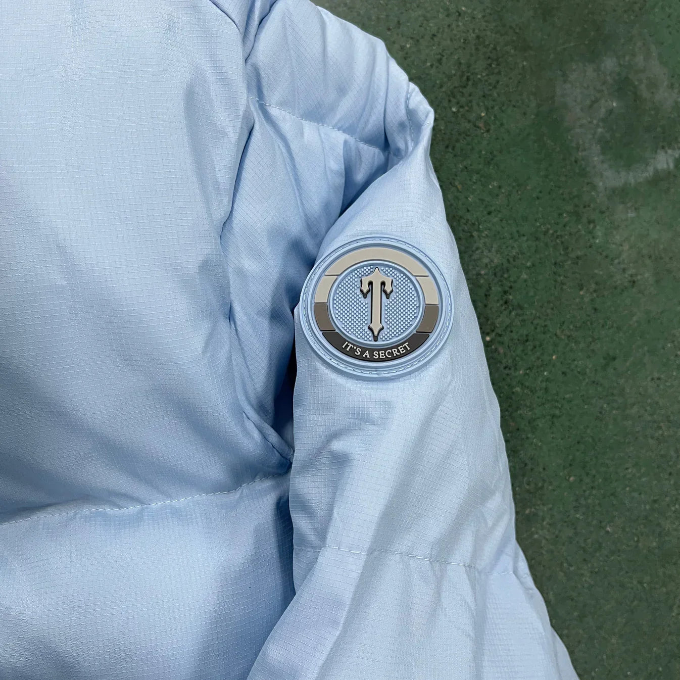 Trapstar Decoded Hooded Puffer 2.0 Jacket - Ice Blue Ironleague
